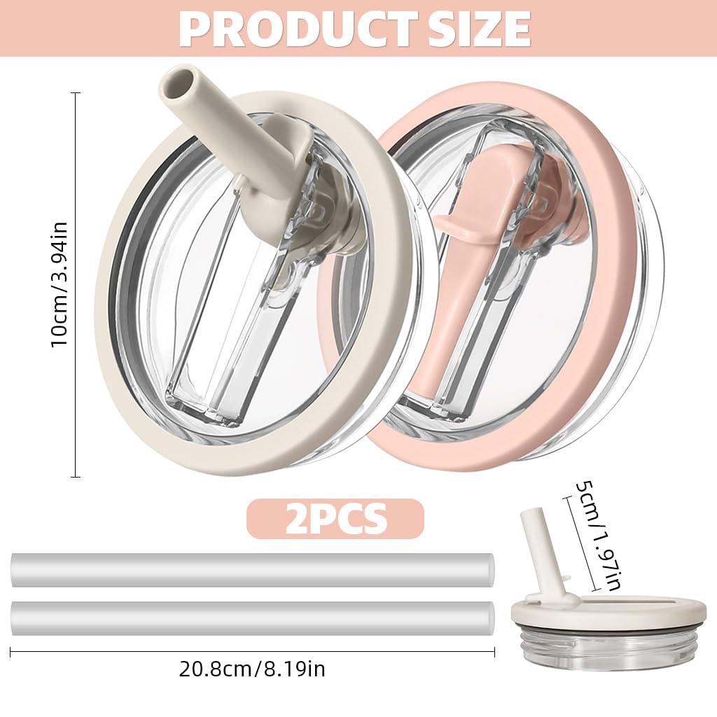 HASTHIP 2Pcs Lids for Stanley Cup Creative Folding Straw Lids Leaking Proof Seal Tight Tumbler Lids Fashion Transparent Tumbler Lids Universal Replacement Lids for 40oz Stanley Cup HASTHIP 2Pcs Lids for Stanley Cup Creative Folding Straw Lids Leaking Proof Seal Tight Tumbler Lids Fashion Transparent Tumbler Lids Universal Replacement Lids for 40oz Stanley Cup